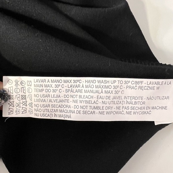 Zara Top Womens Small Black Boat Neck Rhinestone Grommet Long Sleeve Pullover - Picture 11 of 12